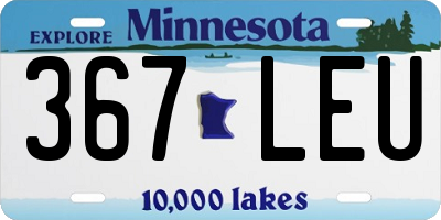MN license plate 367LEU