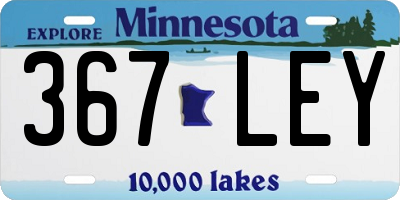 MN license plate 367LEY