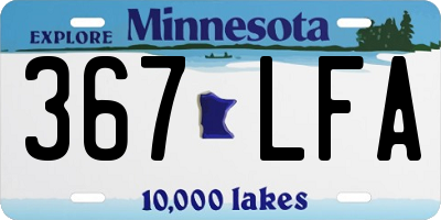 MN license plate 367LFA