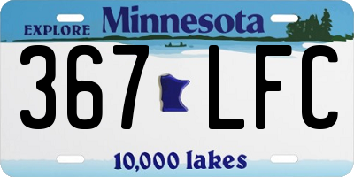 MN license plate 367LFC