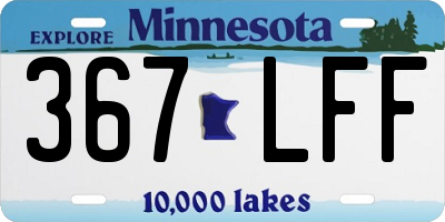 MN license plate 367LFF