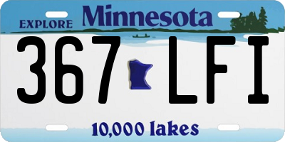 MN license plate 367LFI