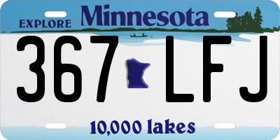 MN license plate 367LFJ