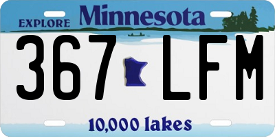 MN license plate 367LFM