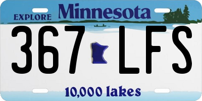 MN license plate 367LFS