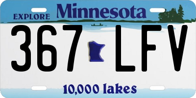 MN license plate 367LFV