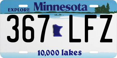 MN license plate 367LFZ