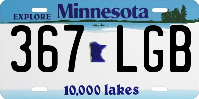 MN license plate 367LGB