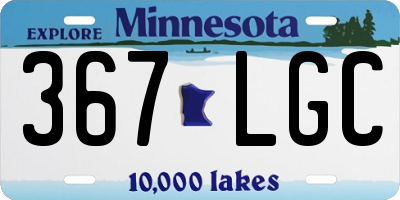 MN license plate 367LGC