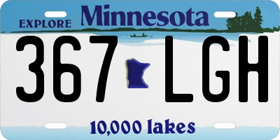 MN license plate 367LGH