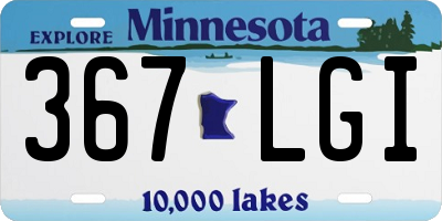 MN license plate 367LGI