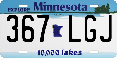 MN license plate 367LGJ
