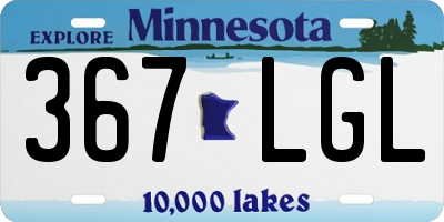 MN license plate 367LGL