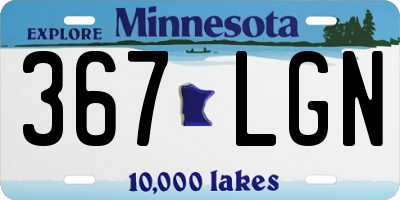 MN license plate 367LGN