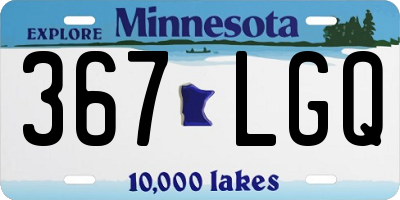 MN license plate 367LGQ
