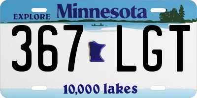 MN license plate 367LGT