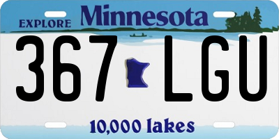 MN license plate 367LGU