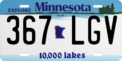 MN license plate 367LGV