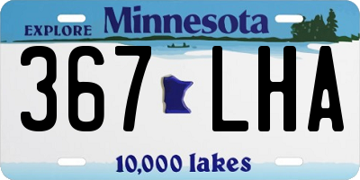 MN license plate 367LHA