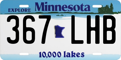 MN license plate 367LHB