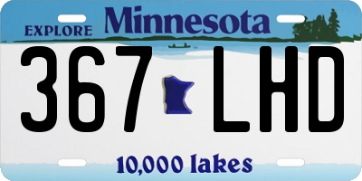 MN license plate 367LHD
