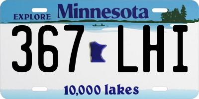 MN license plate 367LHI