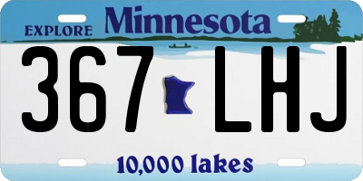 MN license plate 367LHJ