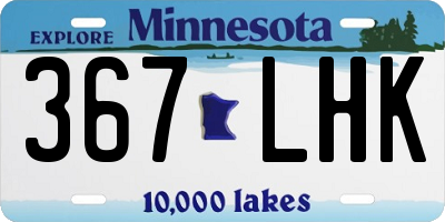 MN license plate 367LHK