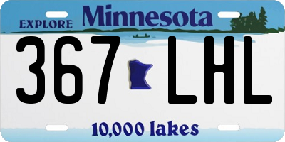 MN license plate 367LHL