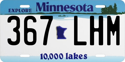 MN license plate 367LHM