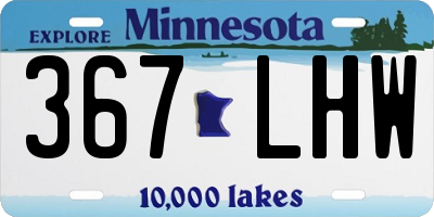 MN license plate 367LHW