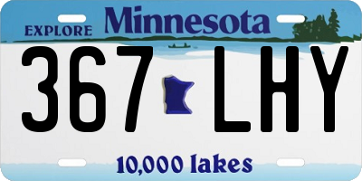 MN license plate 367LHY