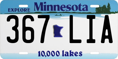 MN license plate 367LIA