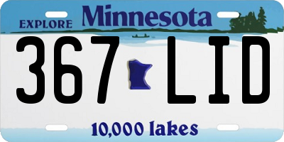 MN license plate 367LID