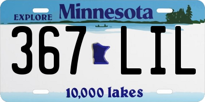 MN license plate 367LIL