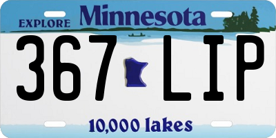 MN license plate 367LIP