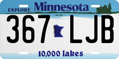 MN license plate 367LJB
