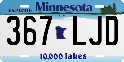 MN license plate 367LJD