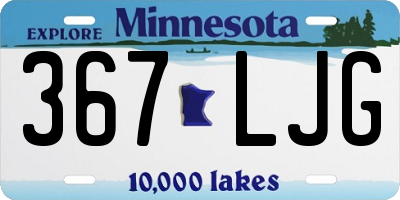 MN license plate 367LJG