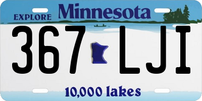 MN license plate 367LJI
