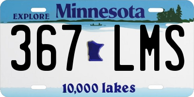 MN license plate 367LMS