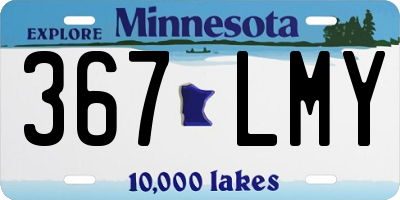 MN license plate 367LMY