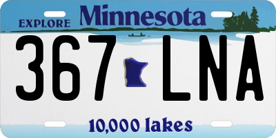 MN license plate 367LNA