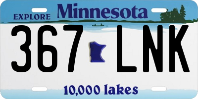 MN license plate 367LNK