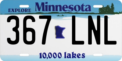 MN license plate 367LNL