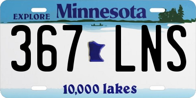 MN license plate 367LNS