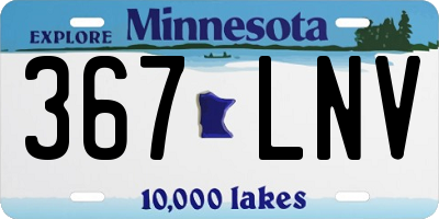 MN license plate 367LNV