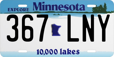 MN license plate 367LNY