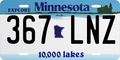 MN license plate 367LNZ