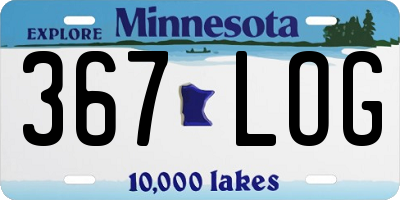 MN license plate 367LOG